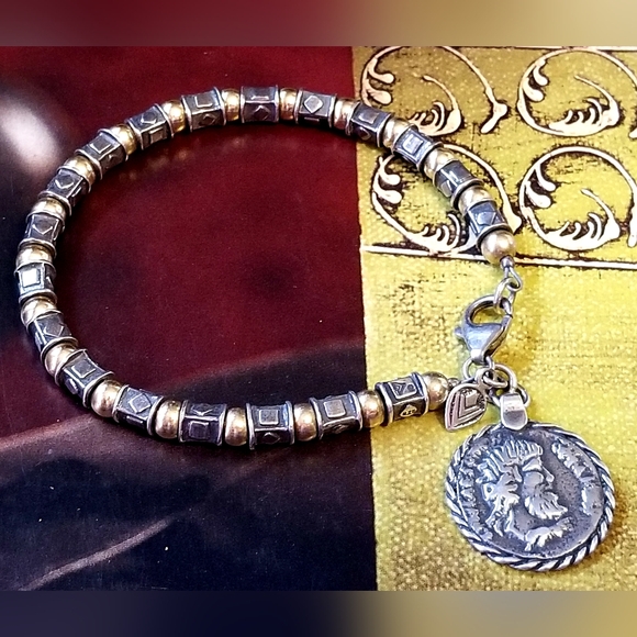 Silpada Sterling Silver & 14k Gold Coin Bracelet - Picture 2 of 10
